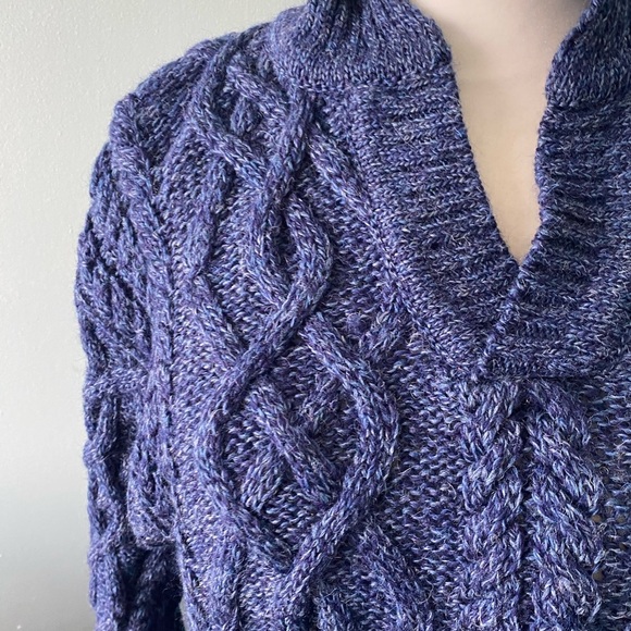 Aran Crafts Navy Wool sweater - Picture 11 of 15